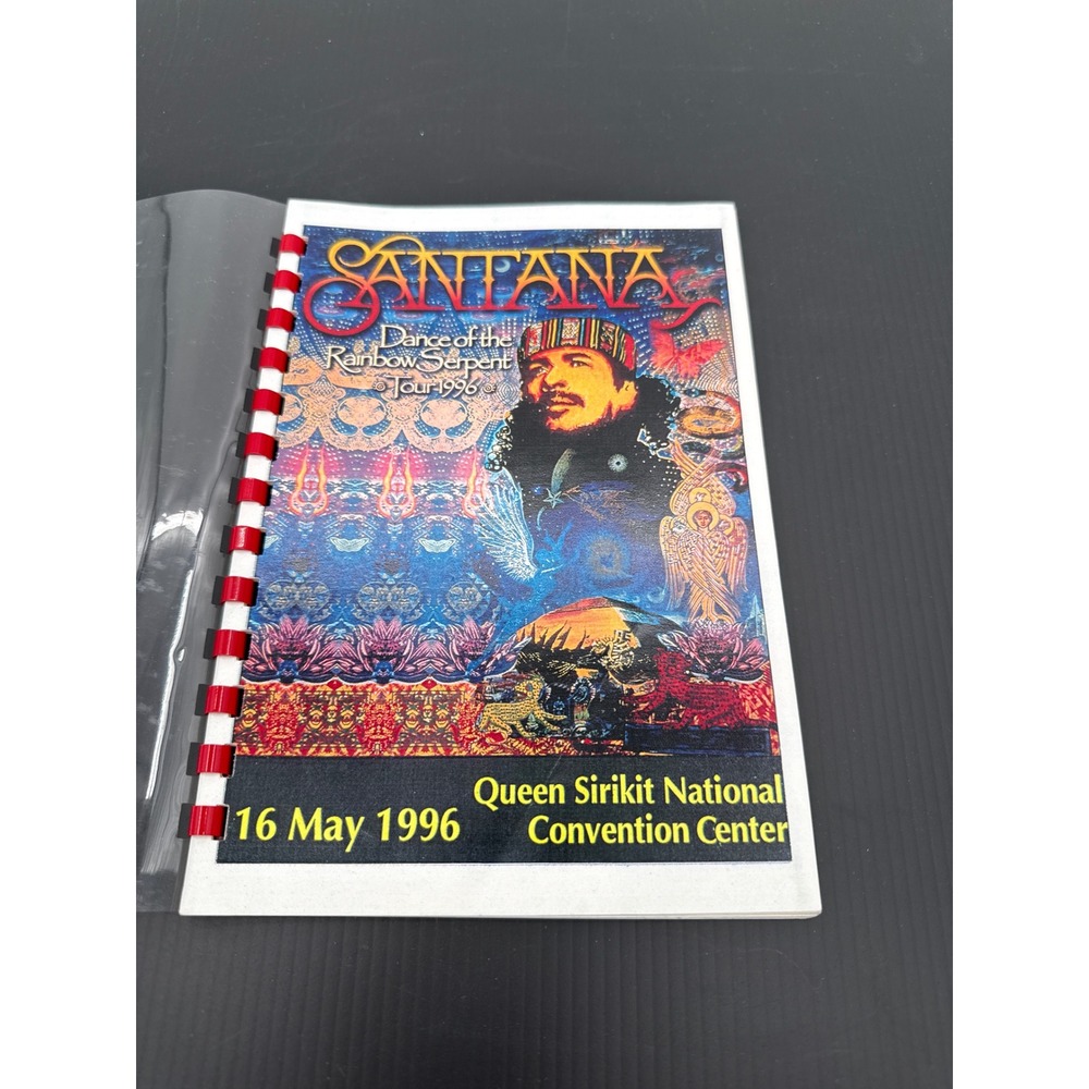 Santana Dance of the Rainbow Serpent Tour 1996 Bangkok Thailand Itinerary Book